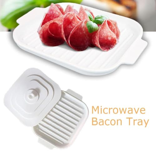 Crisp Microwave Bacon Cooker - Perfect for Making Crispy Bacon and Roast Meat in Minutes (Round)
| Microwave Bacon Tray