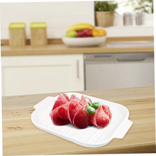 Microwave Bacon Cooker Lid 11x8.2" Silicone Handle Heat Resistant Grooved Pan Home Restaurant
| 11x8.2" Microwave Bacon