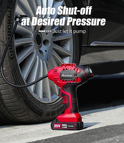 Avid Power 20V Cordless Car Tire Pump for Quick and Easy Tire Inflation
| Avid Power Portable Air Compressor with Digit