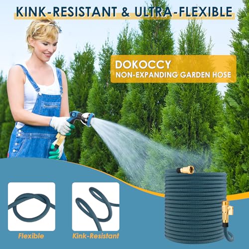 Non-Expanding Garden Hose 75 ft for Easy Watering, Durable & Leak-Proof, Lightweight & Flexible
| Non-Expanding Garden