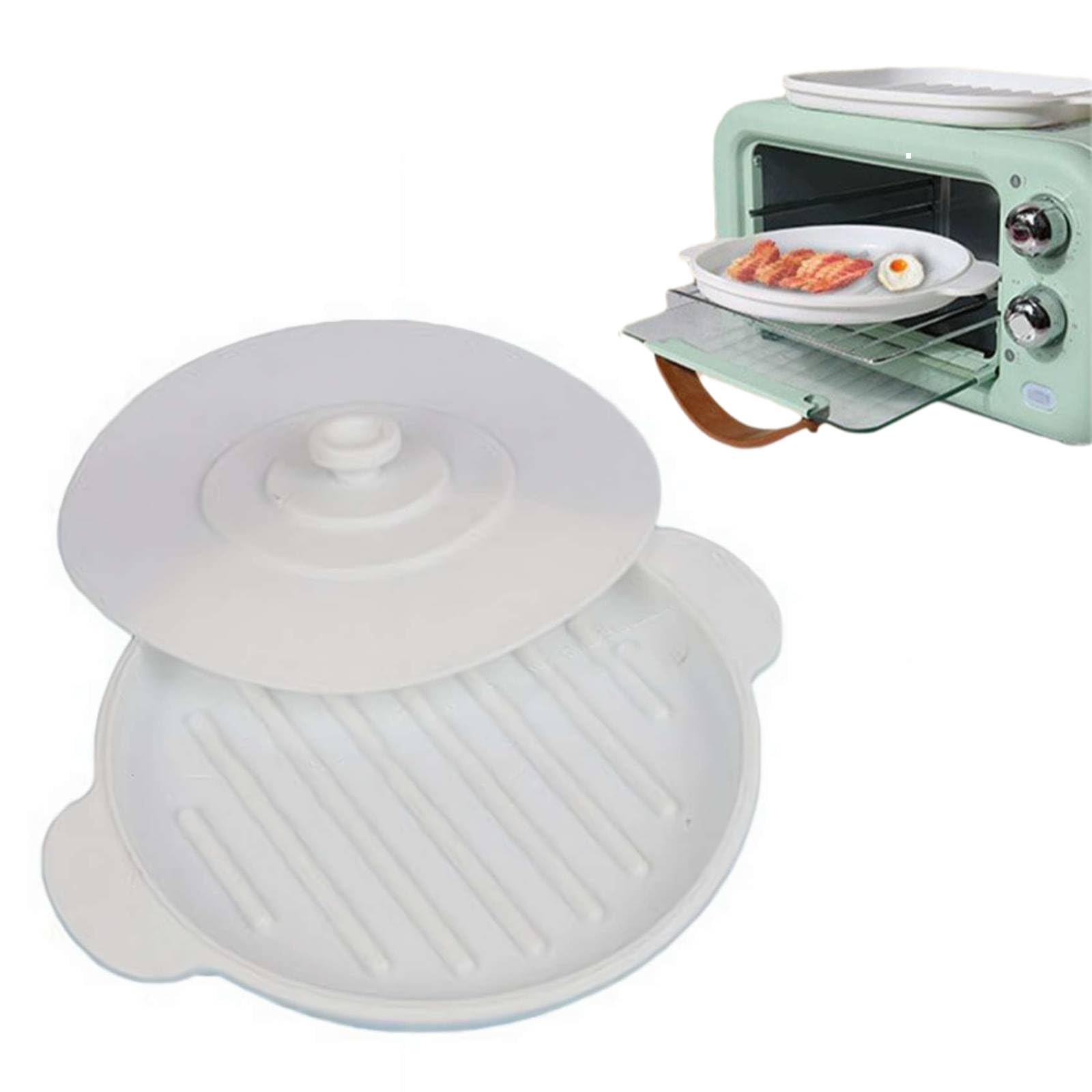 Crisp Microwave Bacon Cooker - Perfect for Making Crispy Bacon and Roast Meat in Minutes (Round)
| Microwave Bacon Tray