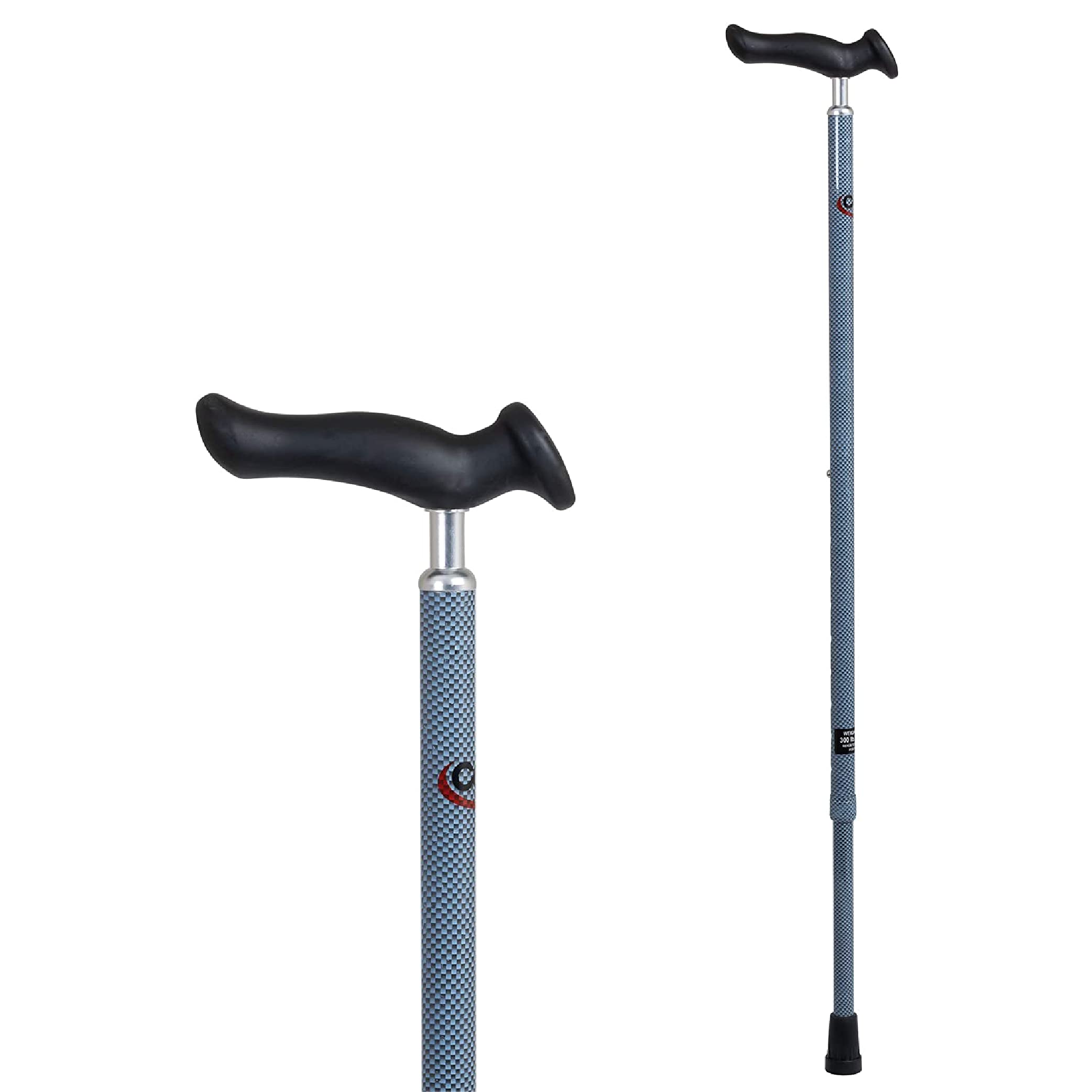 Carex Health Brands Comfort Walking Cane for Seniors with Ergonomic Grip, Light Gray (FGA51100 0000)  
Carex Health Bran