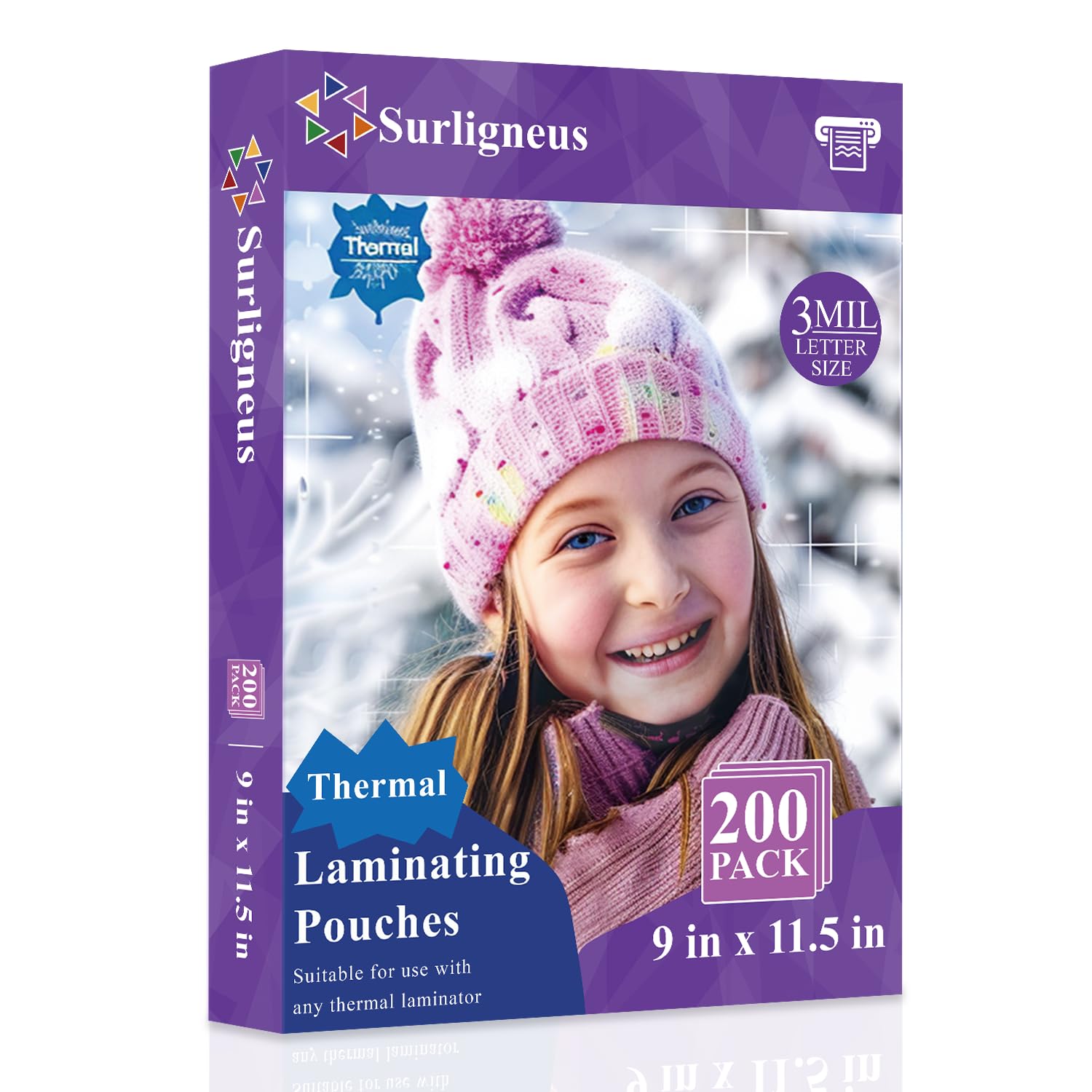 Thermal Laminating Sheets 8.5 x 11 Fits Letter Size Classroom Must Haves 200 Pack Clear 3 Mil