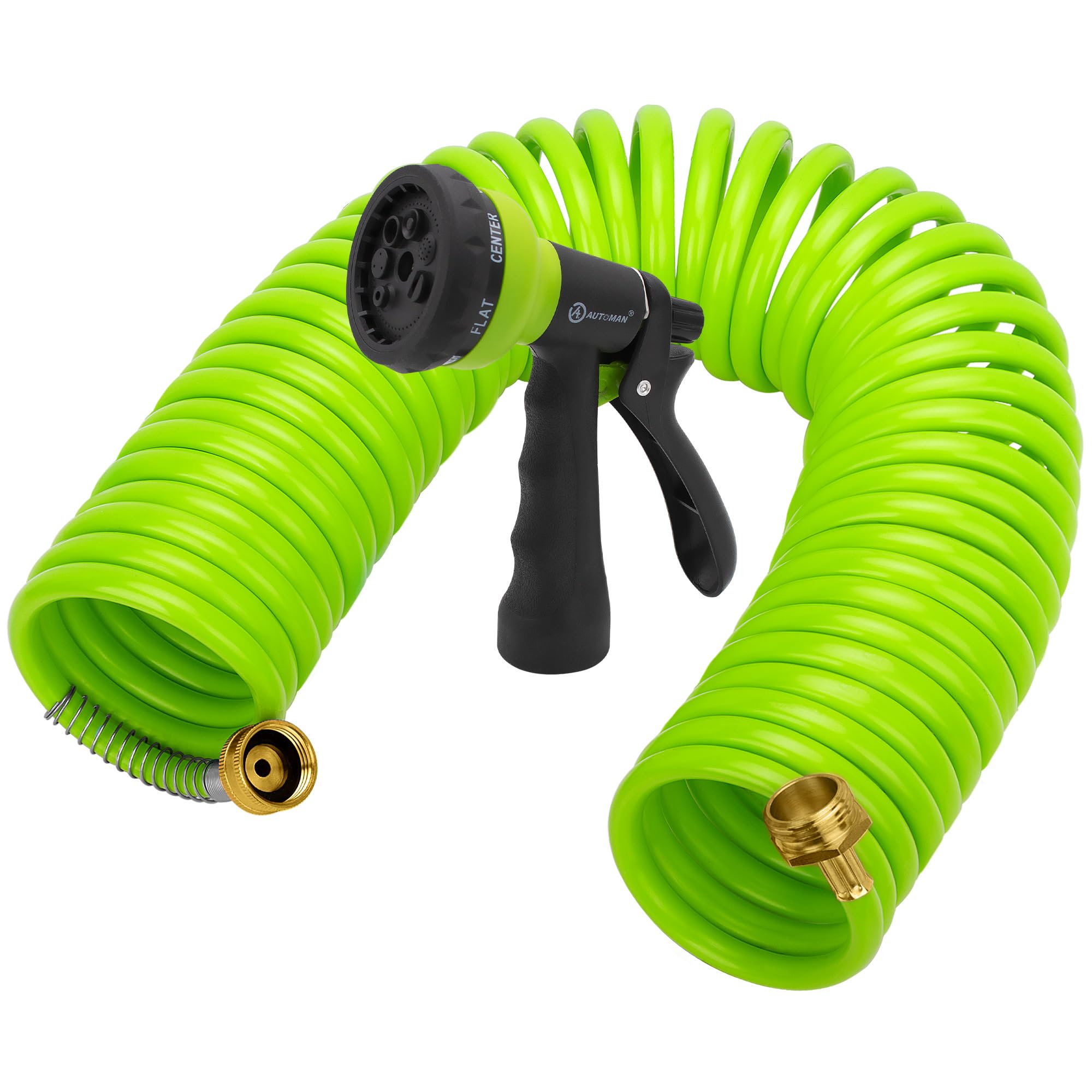 Automan Garden Water Hose 40 Ft Retractable Coil Green
Automan 7 Pattern Function Sprayer Garden Water Hose Green
Automa